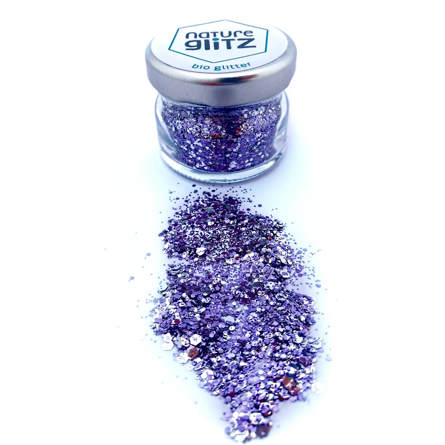 Nature Glitz Glitter Beluga Glitzerstaub für Körper, Haut, Haare, Kinn