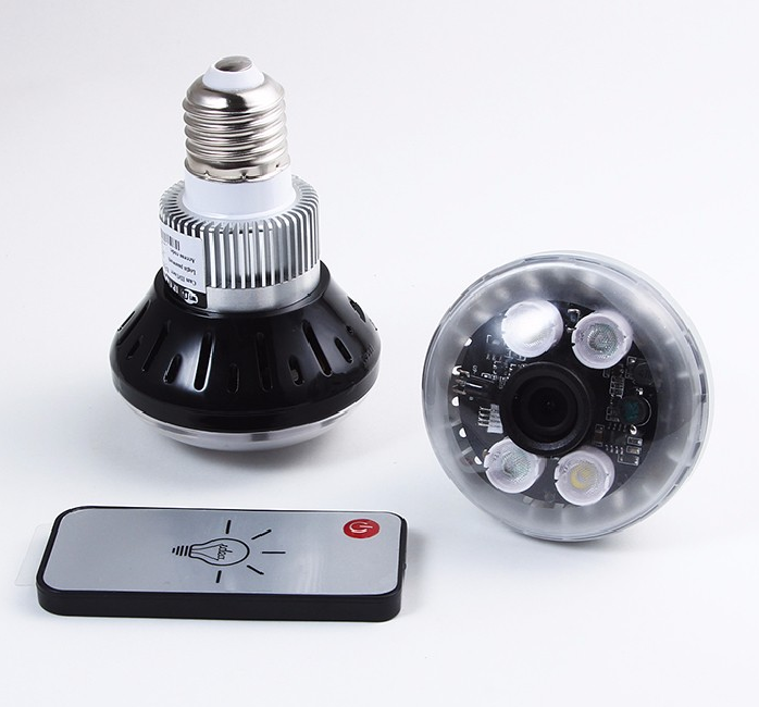 wifi Kamera in LED-Lampen versteckt