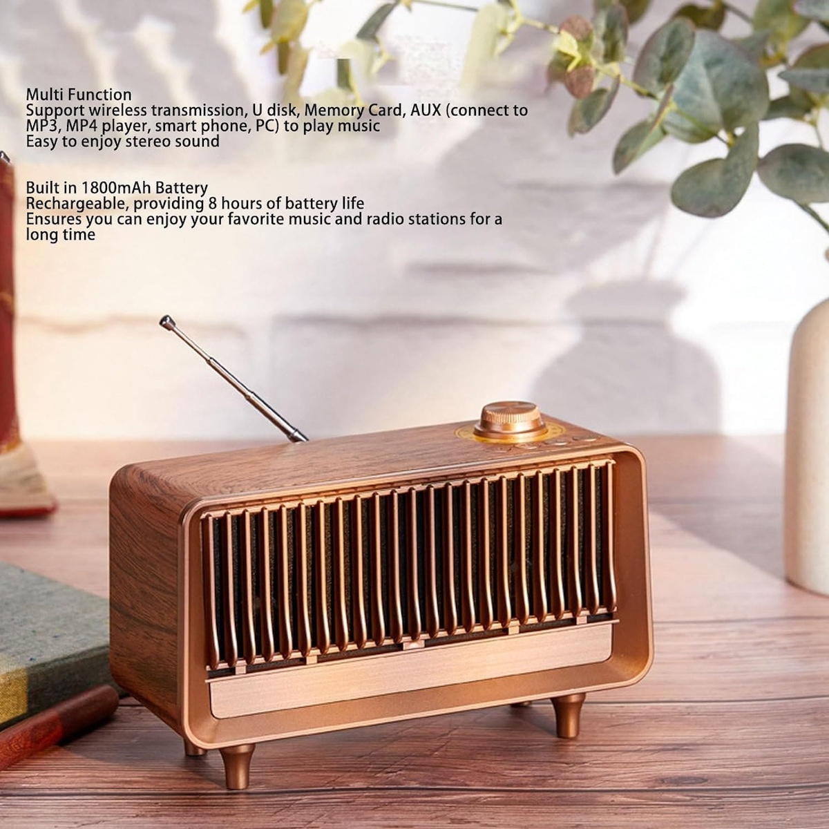 Retro-Radio aus Holz Vintage kleiner Lautsprecher