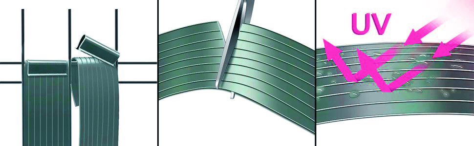 Flexible PVC-Lamellen zum Füllen von Sichtschutzzäunen